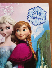 Disney Frozen Sticker Book 4 Sheets with 300 Stickers Elsa Anna Glittery A6 New