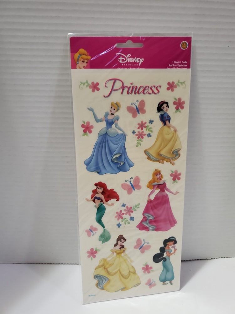DR2 Sandylion DISNEY PRINCESS Snow White Belle Cinderella Ariel Stickers 1 Pg