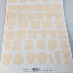 Vintage Deja Views Cream Numbers & Letters Sticker Roll Lot of 17 Sheets – READ