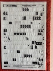 2 Letraset INSTANT LETTERING Transfer Letters Egyptienne 60pt bold con 1