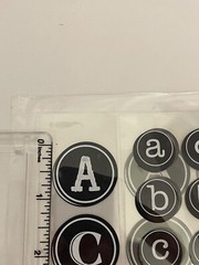 (10 Packs) Chalkboard Theme Letter Sticker – 144-Pack Round Alphabet Labels
