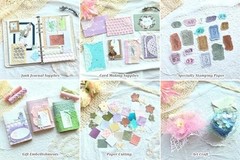 102 Unique Textured Scrapbook Papers and Mesh Fabric Textured Paper-01