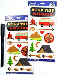 2 pkgs Road Trip Tent Stickers Scrapbooking Card Journal Planner Sticko