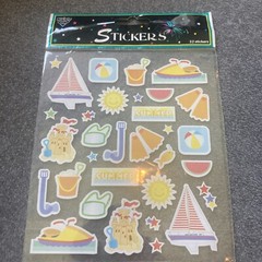 Nicole Stickers Beach Vacation Summer Sandcastle Ocean Sail Boat Jet Ski Snorkel