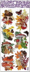 Violette Stickers – Mushrooms – 2 Mushroom Terrarium Sticker Sheets – Scrapbooks