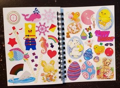 SMALL STICKERBOOK 1 HANDMADE STUCK STICKERS VINTAGE RETRO NEW