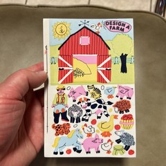 Vintage Sandylion 1983 Stickers Design A Farm Unused Maxi Activity Sheet Cow Pig