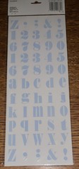 KeepSake Essentials Big Alpha Blue Alphabet Large Letters Scrapbook Stickers