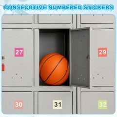 1.5″ Consecutive Number Stickers, 1 Set Self Adhesive Number Decals, Multicolor