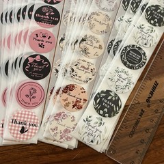 300pcs Cute Thank You Stickers 1 inch Small Business Decorate Envelopes Sealing