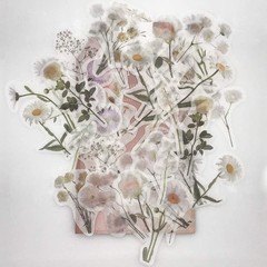 44 Irregular Vinyl Daisy Stickers – Watercolor Aesthetic for Every Surface