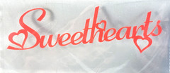 Sweethearts Title Topper Valentine’s Day Hearts Laser Cut Scrapbook Red – 5.25″