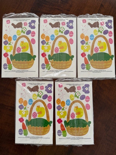 NEW 5 Packs Easter Build-a-Basket Stickers Scrapbooking by Current – 40 Sheets