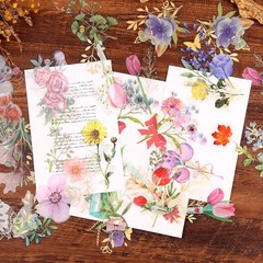 Gilding Flower Stickers 240 Pieces – Glitter Watercolor Transparent Stickers …