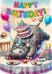 DIY Birthday Card Fronts Set of 4, 5×7 Animal Humor Designs for Card Making