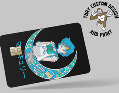 SAILOR MOON , 2 pc credit card skin & DEBIT CARD,TROLLEY & GYM