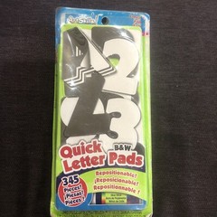 Letters & Numbers ArtSkills! Quick Poster Black & White Paper Repositionable 345