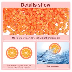 Polymer Clay Slices, 100g Orange Slice Fruit Art Slices, Orange