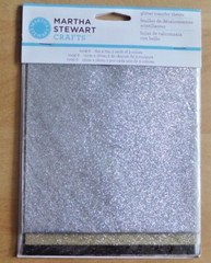 Martha Stewart 6 glitter transfer sheets silver gold black New