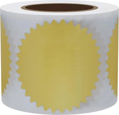 Hybsk 300Pcs Notary Seals 2 Inch Embossing Stickers Gold Metallic Certificate Se