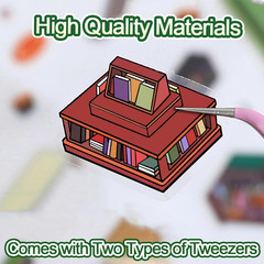 4 Sets Big DIY 3D Sticker Scene Isometric Miniature Room Stickers Book for Kids