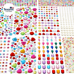 2774Pcs Gem Stickers Jewels for Crafts, Self Adhesive Rhinestone Jewel Stick on
