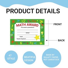 94 PCS Student Award Certificate End School Year Superlative Recognition Multi