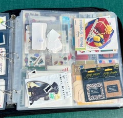 Crop In Style Binder With Lots Of Stickers ~ 18 Sheets full ~ Purple Binder