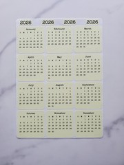 2023, 2024, or 2025 Micro Calendar Stickers for Planners and Journals