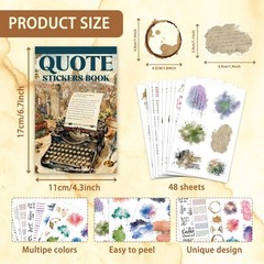 Quote Sticker Book for Journaling, 48 Sheets Word Motivational Inspirational …