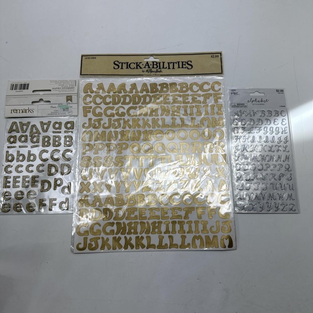 Letters Numbers Stickers New (Lot of 3)