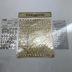 Letters Numbers Stickers New (Lot of 3)