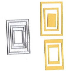 Lot of 5 Rectangle Square Border Frame Die Cuts Card Making Scrapbook Punch Cut
