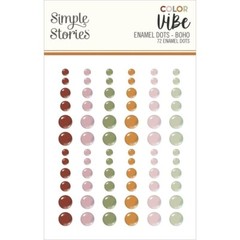 Crafts Enamel Dots SS Sticky Back Color Vibe Boho Pink Green Orange