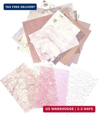 Textured Scrapbook Paper Mesh Fabric – Junk Journal Supplies Assorted Set 51 She