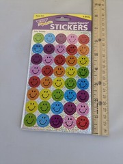 Vintage Trend Enterprises Sparkle Super Spots Stickers Silly Smiles New Sealed