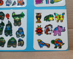 Vintage 1980s Prism Sticker Lot 12 Vending Sheets Unicorn Gorilla Snail Frog BJ