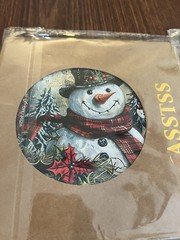 NEW LOT OF 4 CRAFT SCRAPBOOK PAPER Packs 6” X 6” Snowman Wood