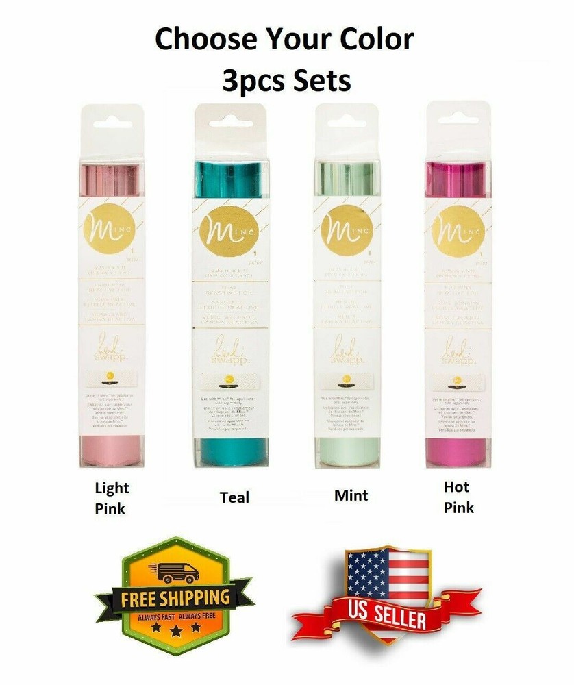 Heidi Swapp Minc Foil Packs 6.25″ X 5′ Reactive Foil – 3 or 4PCS Economy Bundles