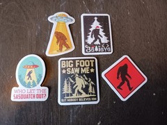 50 New Assorted Bigfoot Stickers