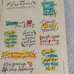 Vintage 1980s Hallmark Inspirational Quote & Cartoon Sticker Mixed 3 Sheets