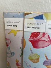 Creative Memories Party Time, Best Wishes 10×12 Die Cuts Vintage 2006
