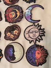 20 pc Gothic Sun & Moon Astrology Celestial Stickers Phone Hippie fairy goth cor
