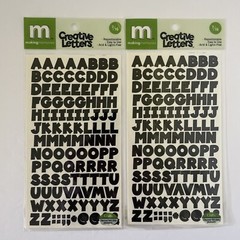 Making Memories Creative Letters Scrapbooking – 7/16″ Chunky Black