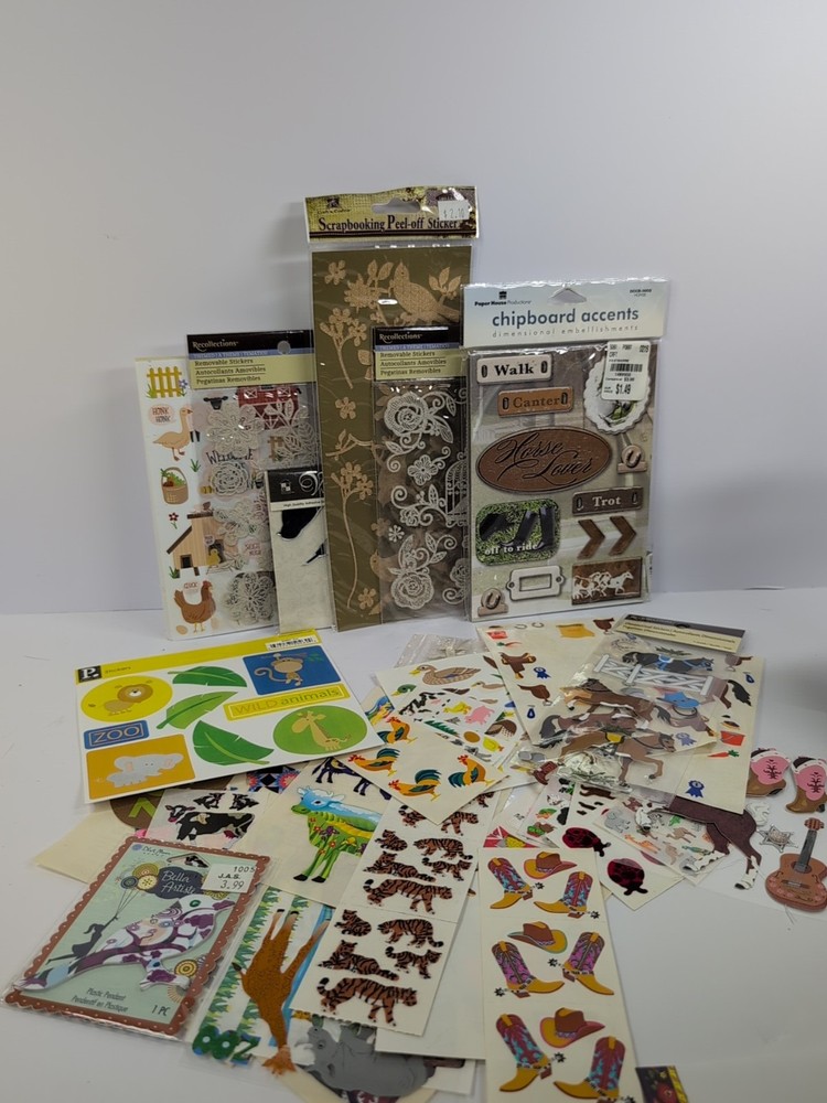 Farm Animal, Zoo Animals, Birds & More Stickers Embellishments Craft Scrapbook