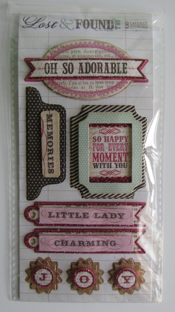 My Mind’s Eye “Blush Princess” Layered Stickers – Lost & Found 2 – Scrapbooking