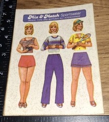 Vintage Stickers Small World Greetings Mix & match Sports Girls 1 Sheet,code20-1