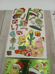 Vintage Lot 20 Sheets ~ 290 Stickers~ SpongeBob Candy Christmas Birthday Magic