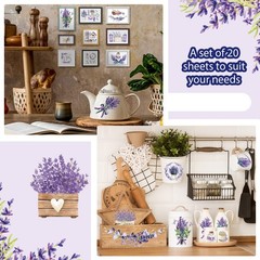 Noveread 20 Sheets Lavender Rub on 5.91 inches x inches, purple