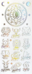 Shiny Foil Enamel Effect Sticker Sheet – Astrology Zodiac Signs